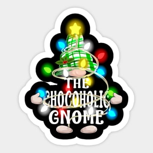 The Chocoholic Gnome Christmas Matching Family Shirt Sticker